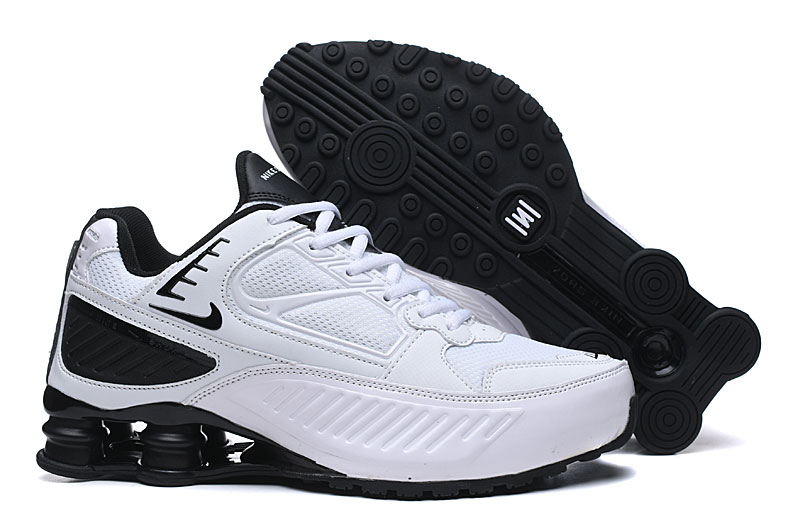 New 2020 Nike Shox R4 White Black Shoes - Click Image to Close
